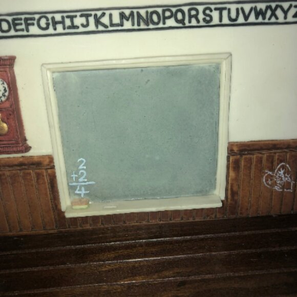 Kitty Cucumber Classroom Backdrop With A Wood Base Miniature Display - Picture 3 of 7